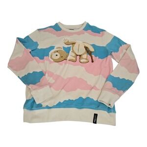 Roku Studio Camo And Bear With Crutch Crew Neck Long Sleeve Shirt‎ Sz Small